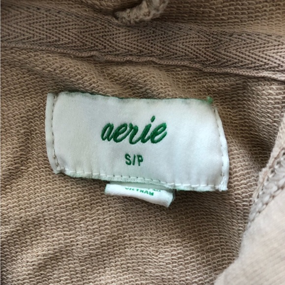 Aerie Oversized Side Slit Light Hoodie in Beige Size S - Picture 8 of 10